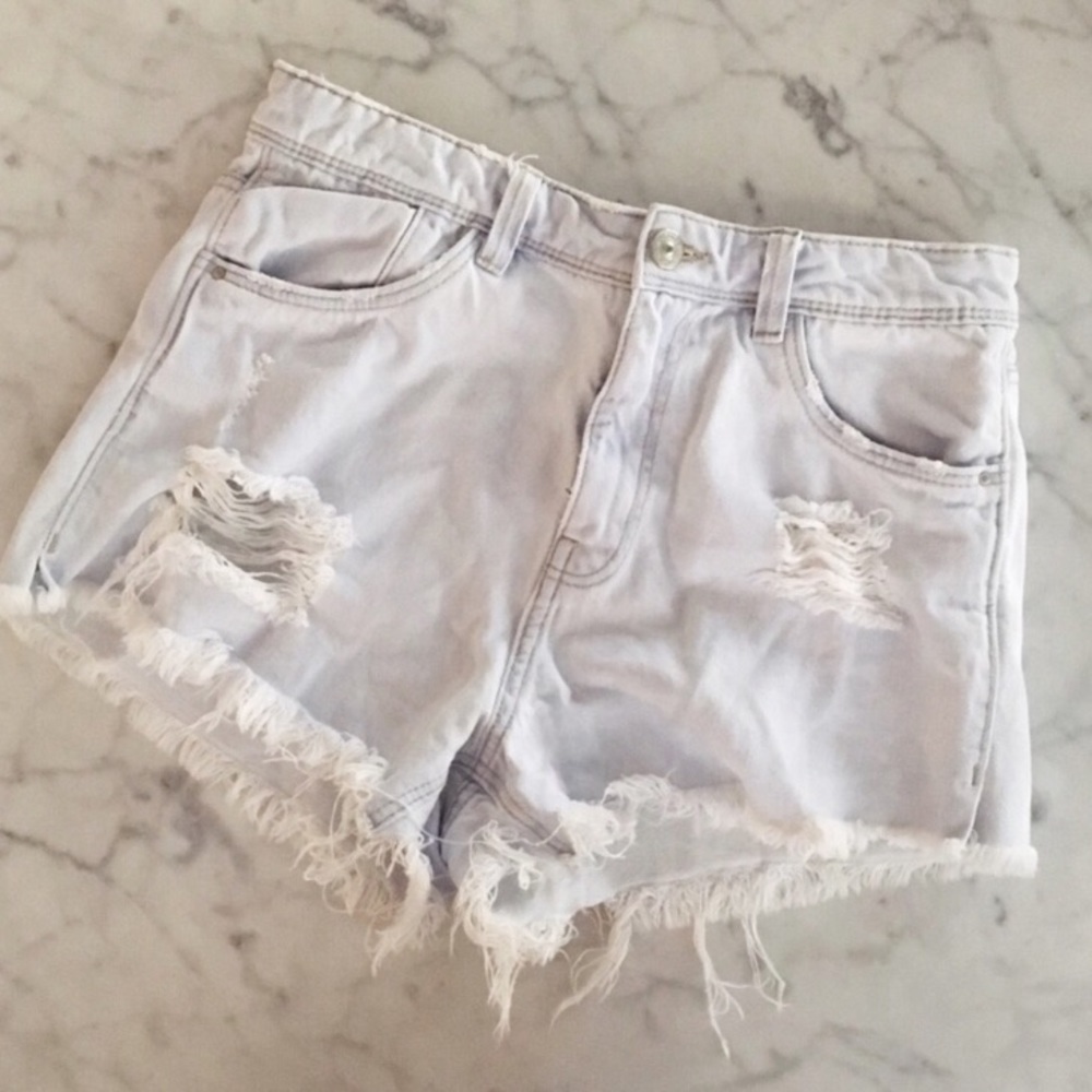 Zara light wash denim jean shorts sz 4